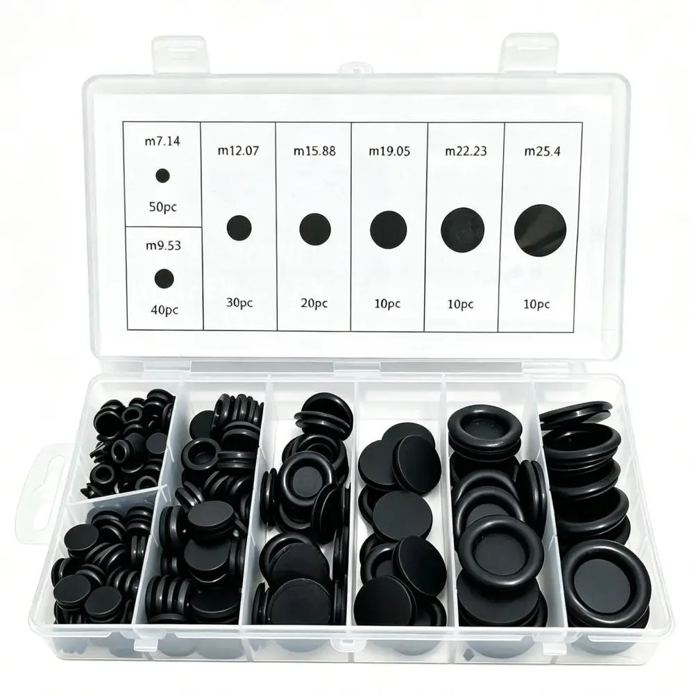 Rubber Grommet Assortment Kit Wiring Protection Gaskets For Auto Home Repair Electrical Installation Cable Management