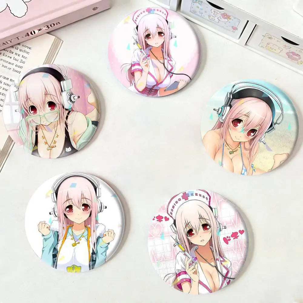 

S-Super sonico Badges Niche Design Brooch for Backpack Lapel Pins Creative Accessories