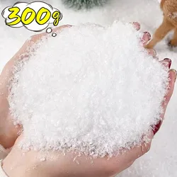 300/50g Artificial Fake Snow Plastic Dry Snow Powder Party Snow Xmas Tree New Year Party Home Decor Winter Scene Prop Supply