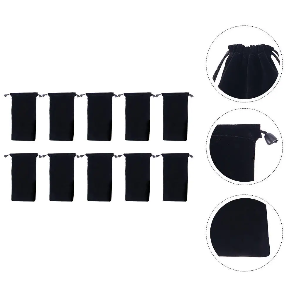 10Pcs Watch Storage Bag Multi-Functional Drawstring Flocking Pouch Protective Organizer Case Portable Watch Storage Bag