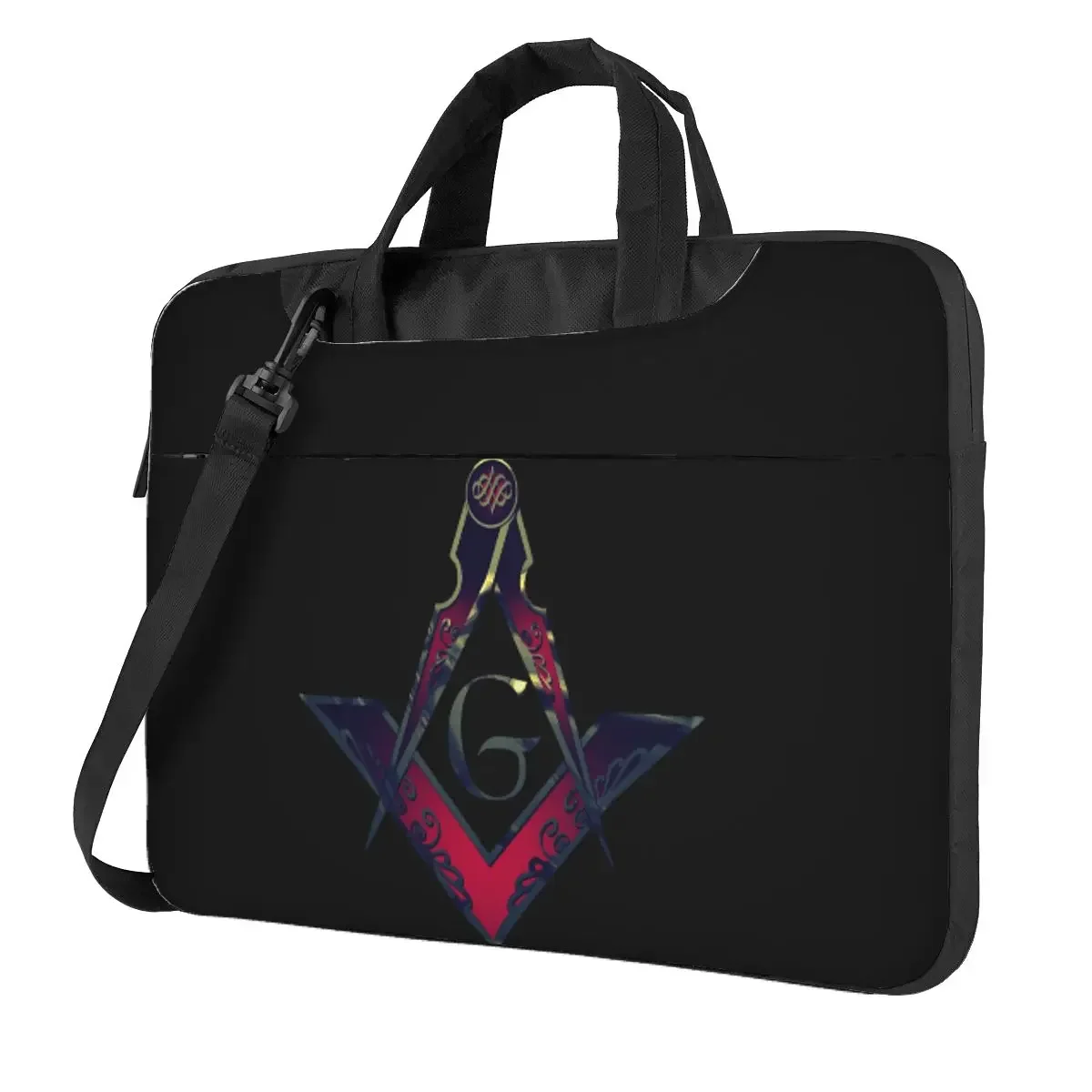 

Freemason Compass Masonic Crossbody Laptop Bag Case Computer Bag Resistant Protective Notebook Pouch for Macbook Pro Lenovo