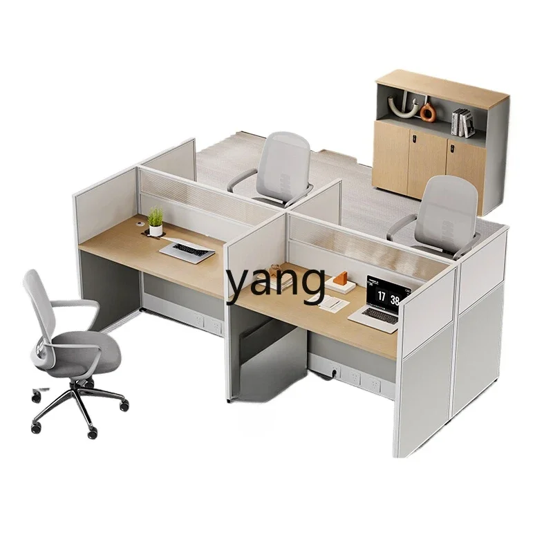 

LH staff desk screen baffle deck staff simple multi-person combination table and chair