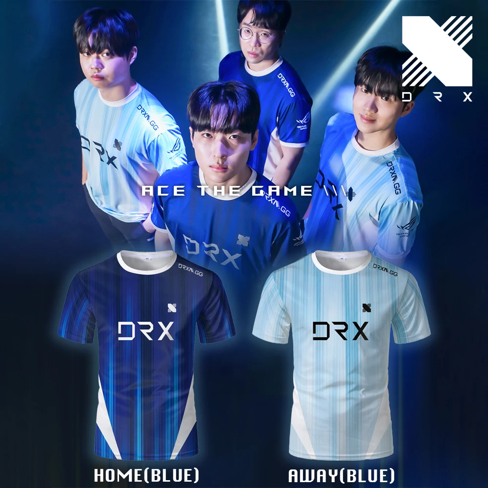 

2026 New DRX Esports Team's S1 Jersey T-shirt Pro League LOLGame Training Uniform Men And Women Customizable Blue Fan Gifts Tee