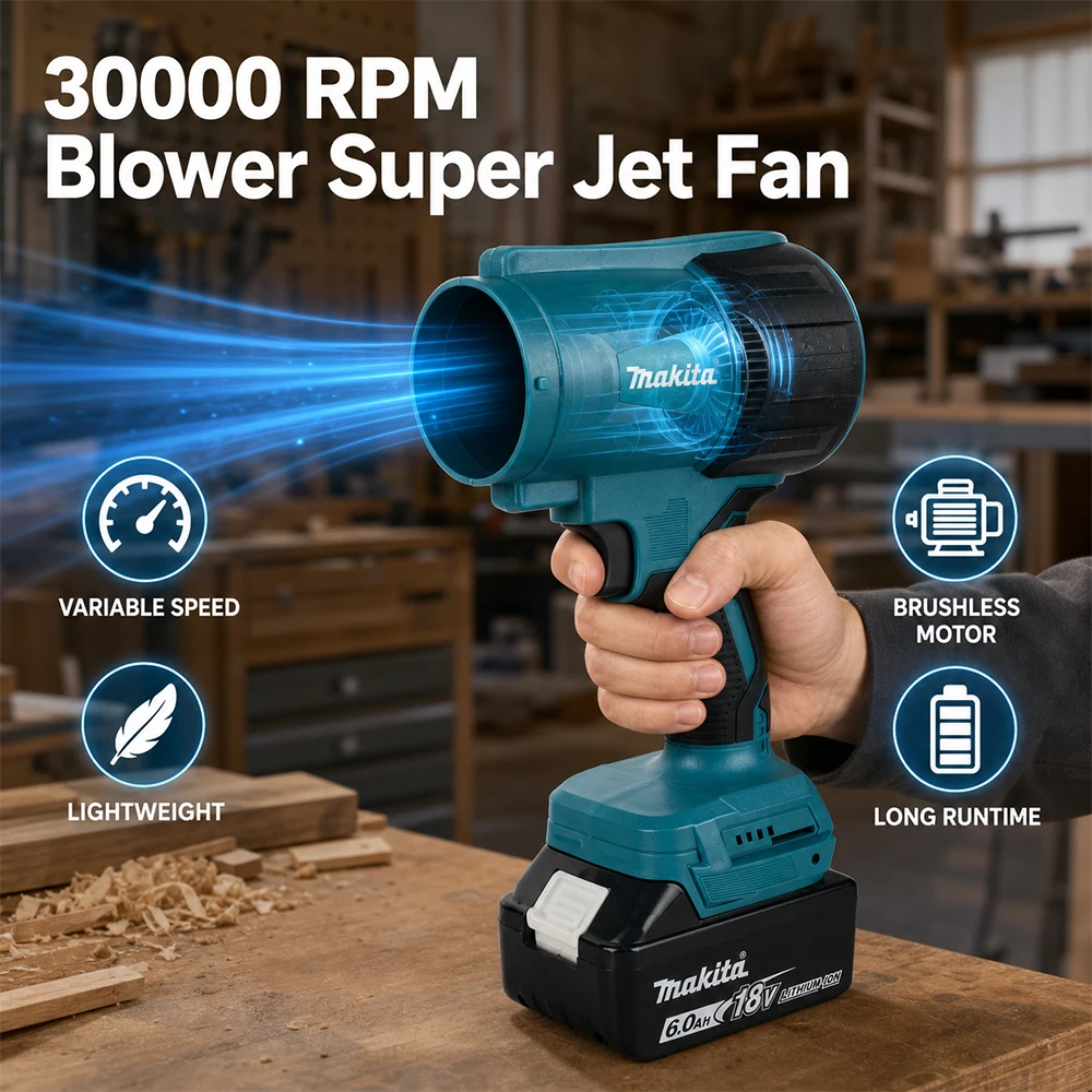 Makita M306-2 20V Cordless Air Blower 30000RPM Handheld Turbo Fan Rechargeable Dust Blower Tool Only