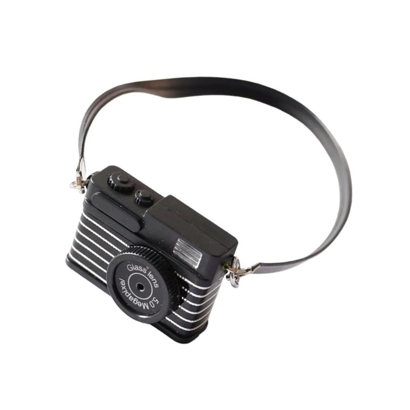 Miniaturowy model aparatu DSLR Dekoracyjne rekwizyty do akcesoriów do ekspozycji domku dla lalek 15UB
