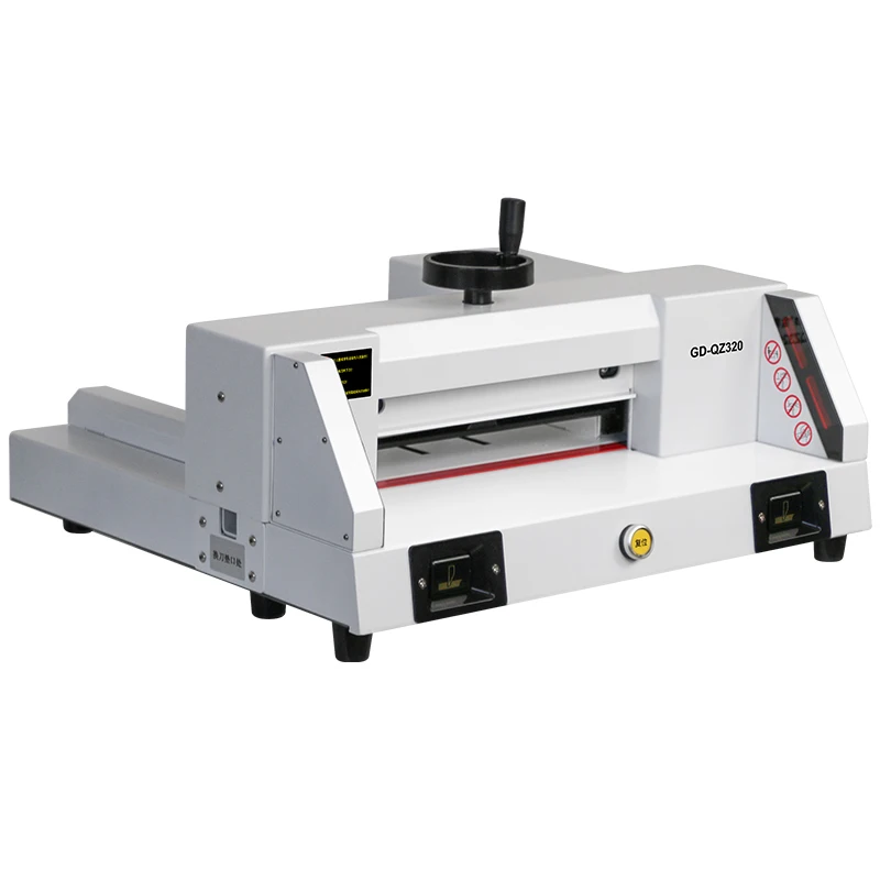 QZ320 Desktop Paper Cutter Electric Paper Cutter Automatic Paper Cutter Heavy Paper Cutter Document Tender Paper Cutter