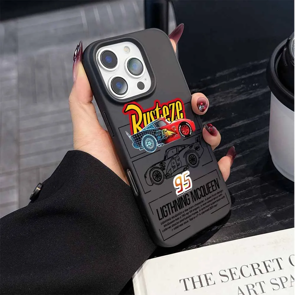 Disney Cars Lightning McQueen для iPhone 16, 15, 14, 13, 12, 11 mini XS Max 8 7 Pro Max Plus, мягкий чехол для телефона с матовыми большими отверстиями