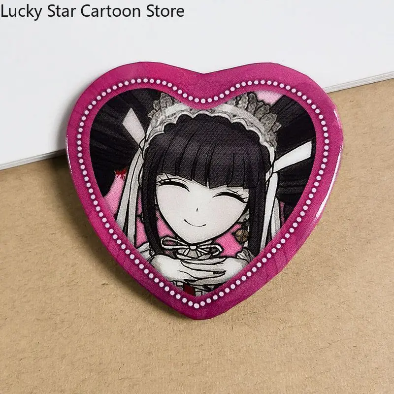 Аниме Danganronpa Nagito Komaeda Yasuhiro Taeko Kokichi Oma Косплей Значок в форме сердца Брошь Мультяшная эмблема Хэллоуин Рождественский подарок