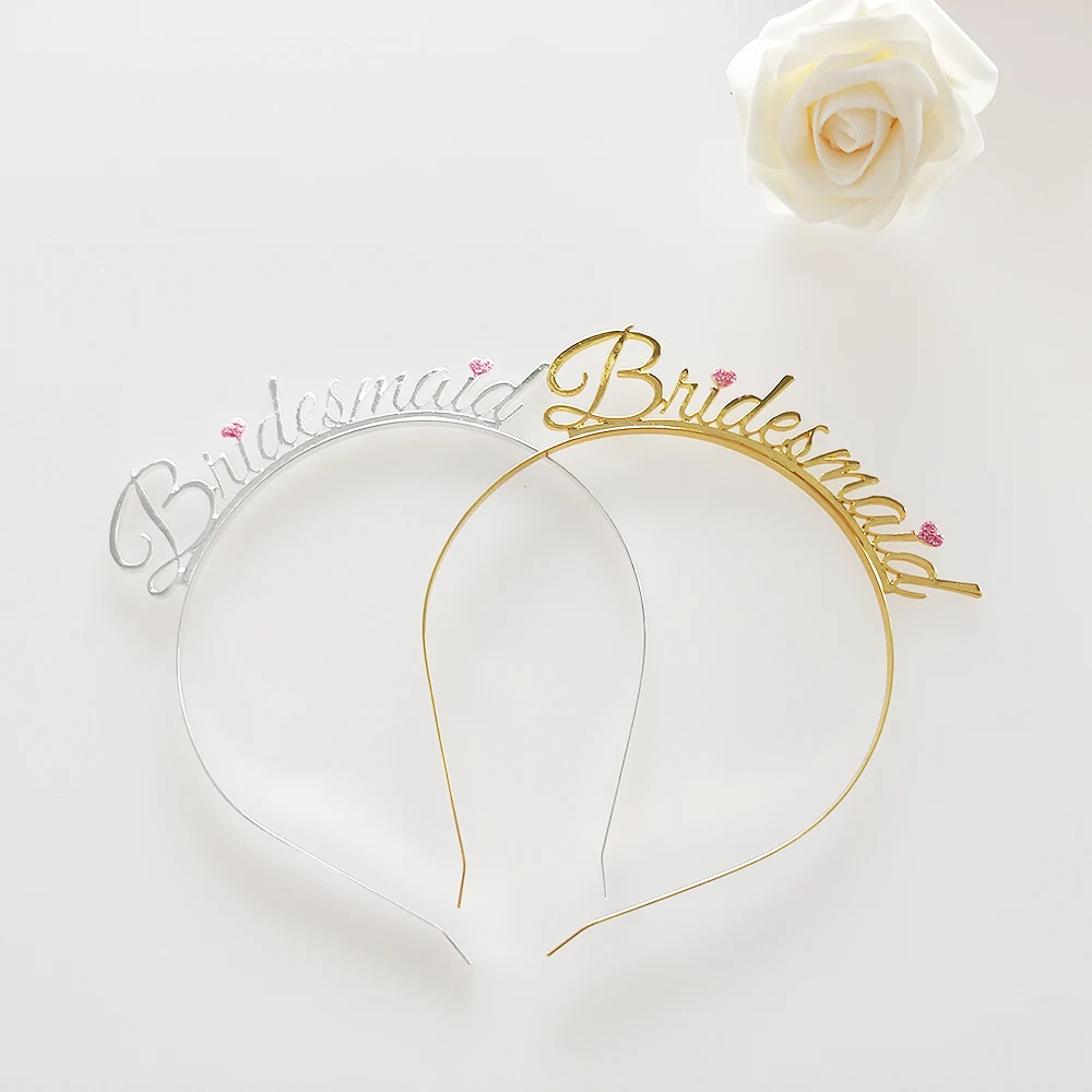 Metal Rhinestone Hair Hoop Happy Birthday Bride Letter Headband Birthday Wedding Party Photography Props Headwear Accessories