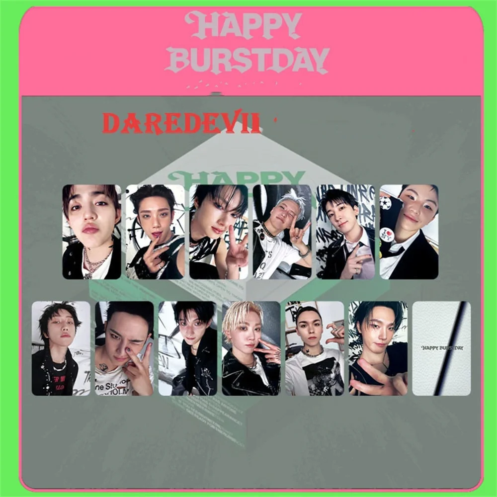 Kpop 5ème Album HAPPY BURSTDAY Photocards KIT1 NOUVEAU ESCPE DAREDEVIL Ver Carte Double Face Film Lumineux LOMO Card Fans Collections