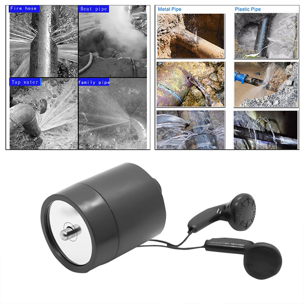 Water Leakage Detectort/3.28ft High Sensitivity Underground Mains Leak Monitor//with Focused on Earphones Adjustable Sound Level