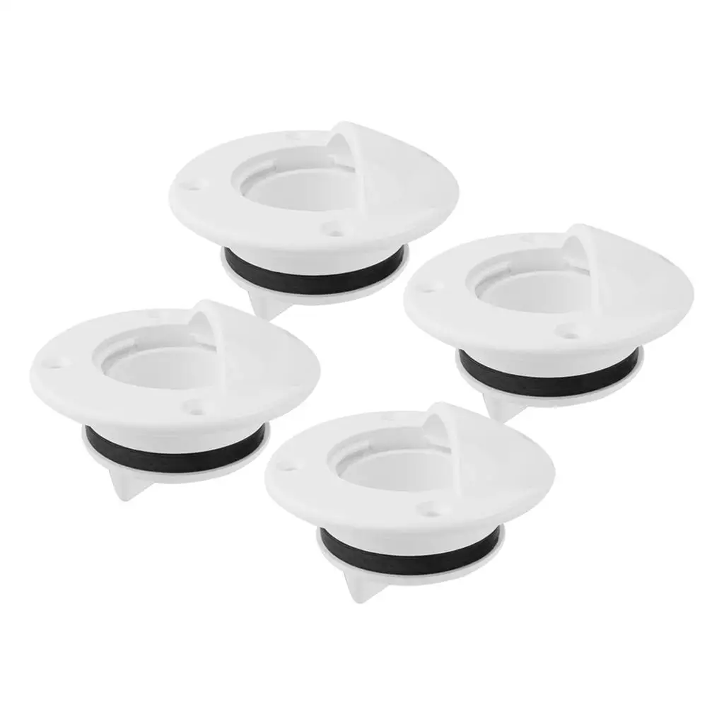 Boat Deck Valve Screw Cap Bung Large Circle Drain Flapper Nylon Stopper for Yacht Wells Accessories