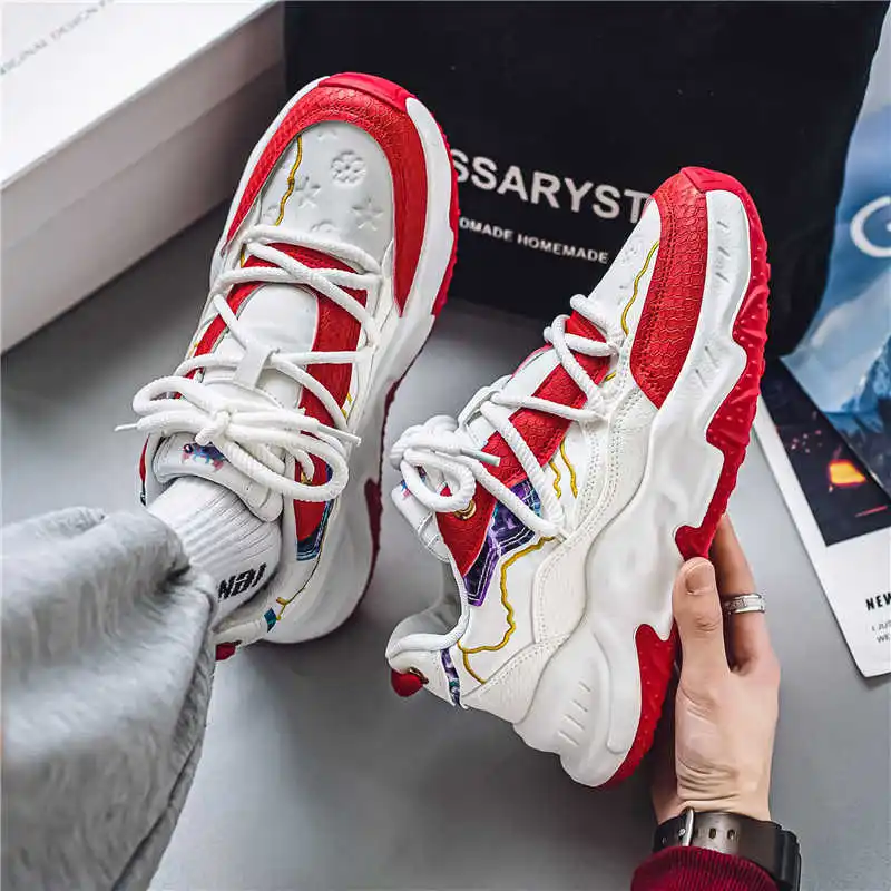 Chunky Round Toe Original Men's Running Shoes Loafers Men's Tennis Sneakers Tennis Offer Sport League High Fashion