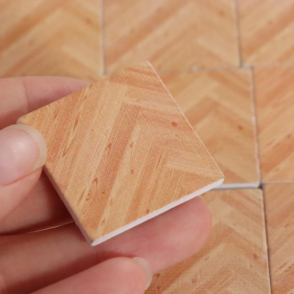 9 개/대 역할 놀이 1:6/1:12 인형 집 가구 인형 집 액세서리 광장 인형 집 나무 바닥 나무 블록