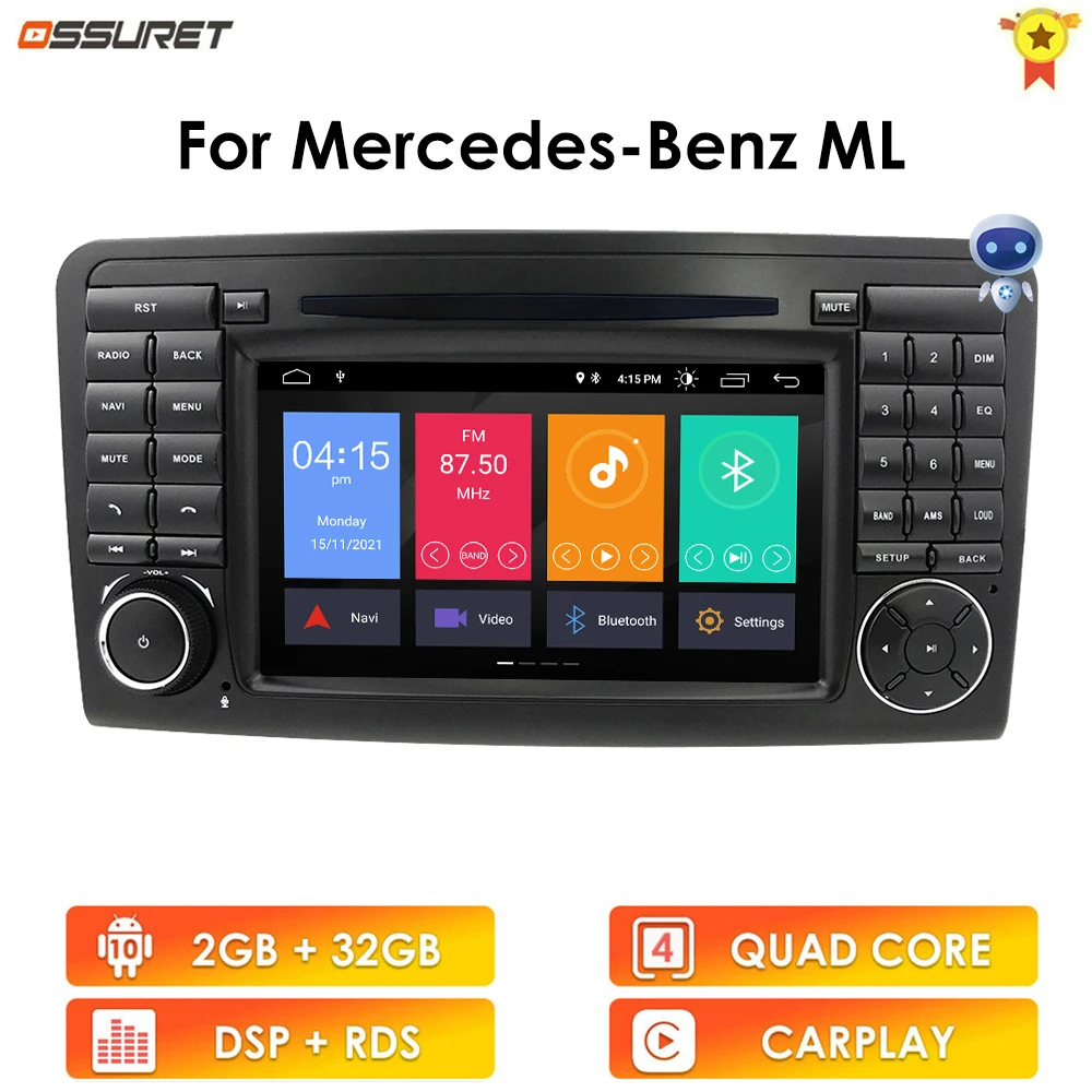 

Android Car radio with wireless Carpaly GPS Navigation for Mercedes- Benz GL-Class X164 GL320 GL350 GL420 GL450 GL500 2005-2012