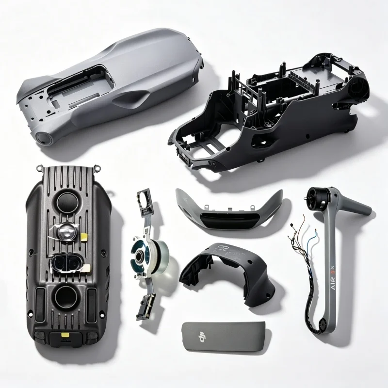 Genuine Middle Frame Upper Lower Shell Cover For DJI Air 3S Gimbal Roll Yaw Bracket Replacement Repair Parts Dampener Board