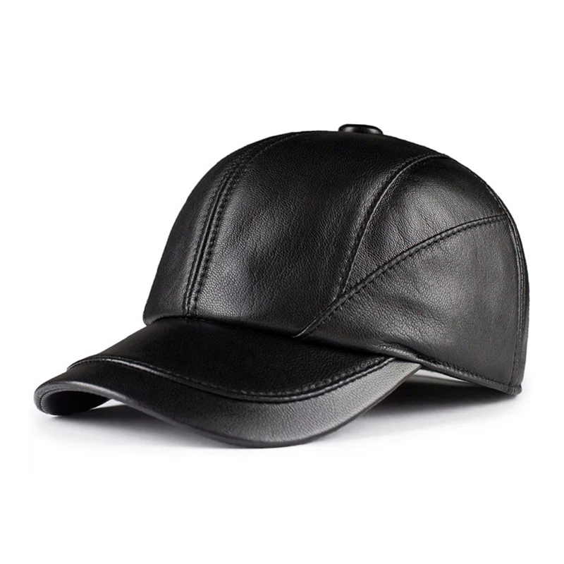 Brand New 2025 Quality Sheep Leather Baseball Caps Real Leather Cap Novelty  Party Hats Snapback Cap Adjustable