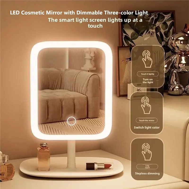 

【ELECTRONIC-ACCESSORIES】Makeup Mirror Rechargeable Makeup Mirror Rechargeable Mirror Magnifying Mirror Ideal Gift For Women Adju