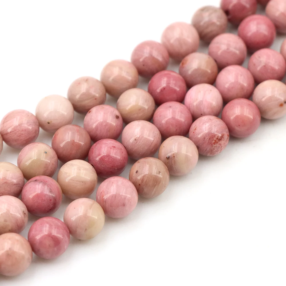 Pink Rhodonite 2/3/4/6/8/10/12mm Stone Smooth Round Loose Beads 15