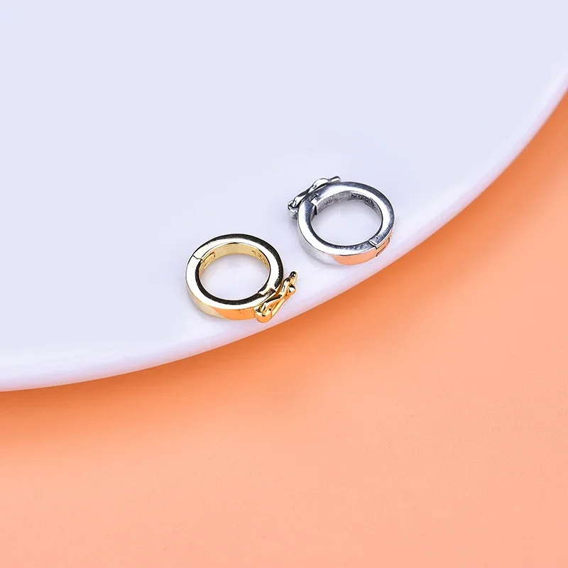 S925 silver buckle DIY accessory pendant buckle can be opened, the buckle of the bracelet, the buckle of the buckle, the buckle