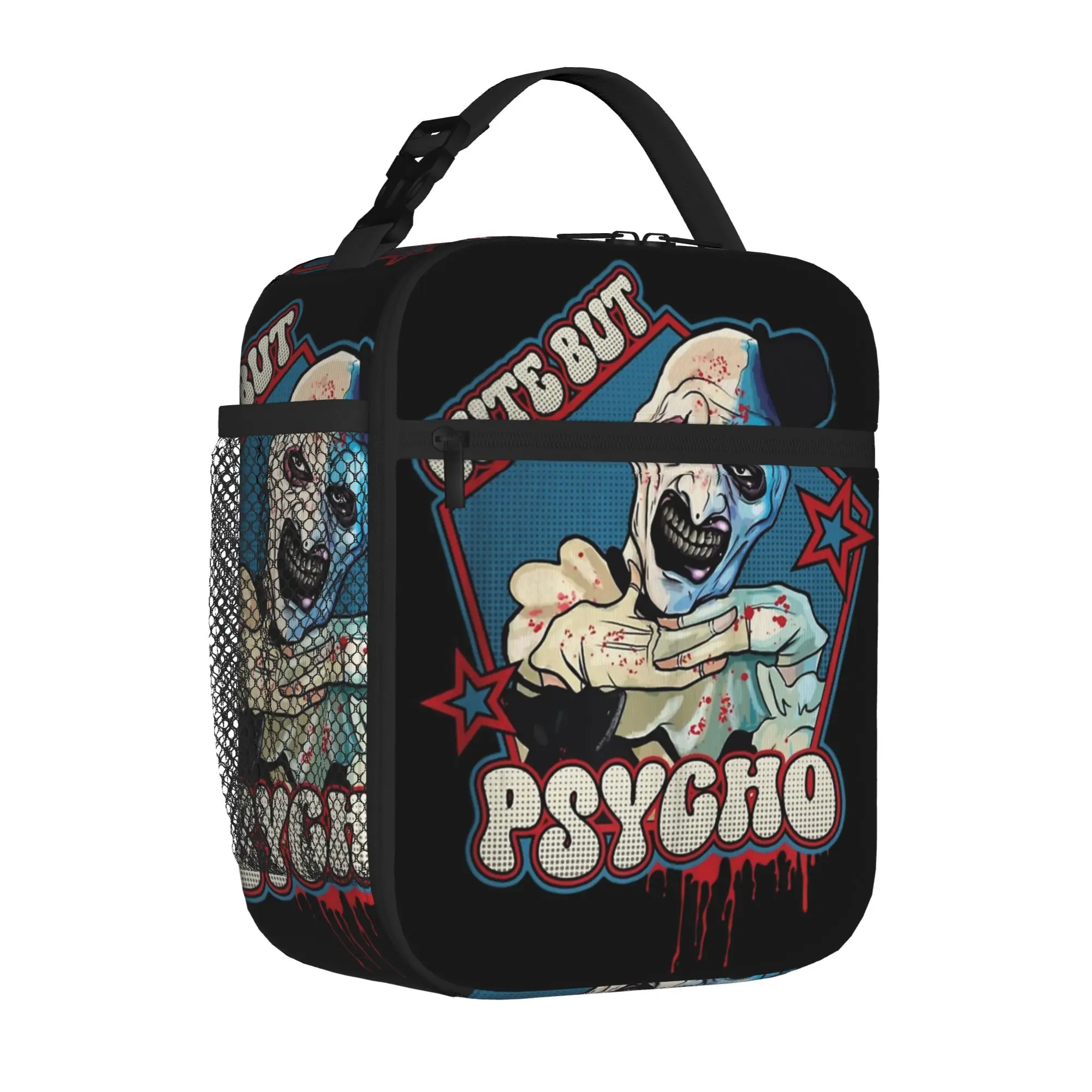 Terrifiers Cute But Psycho Halloween Thermal Insulated Lunch Bags for Office  Portable Bento Box Cooler Thermal Lunch Boxes