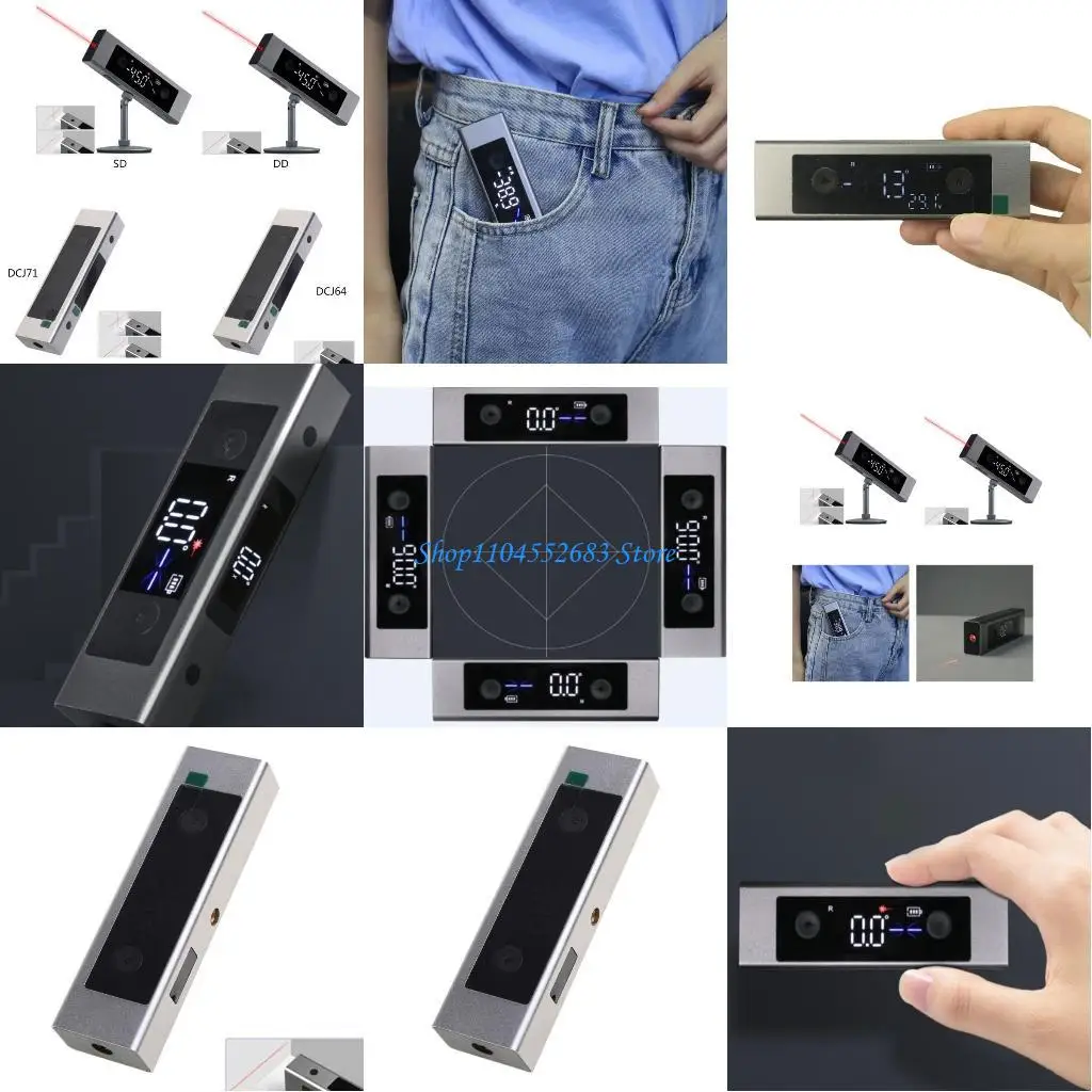 

Y6GD Level Protractor- LED Finder Inclinometer Measure Ruler