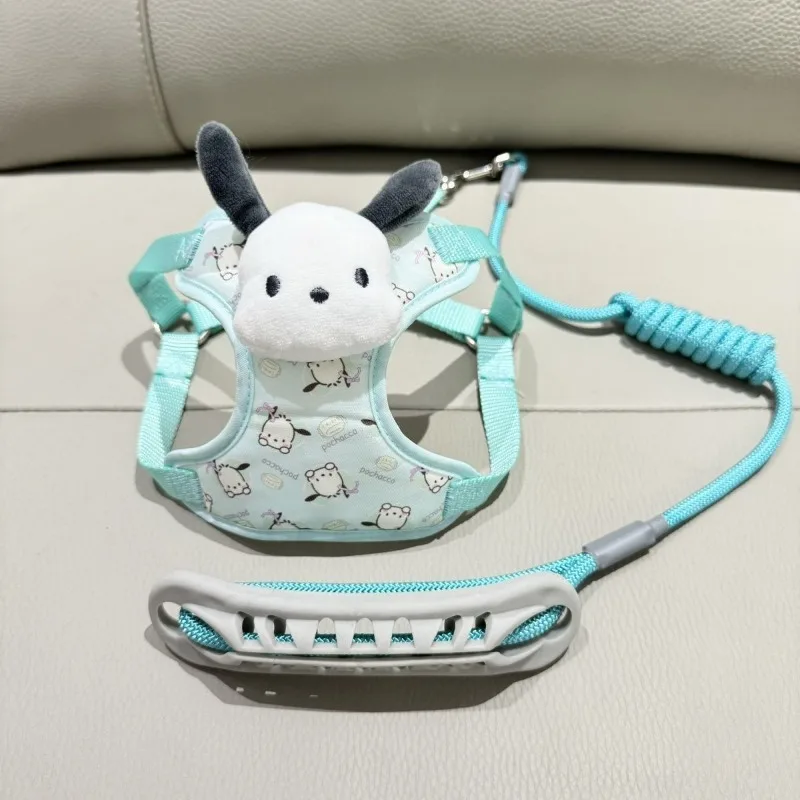 Kuromi Cinnamoroll Pet Leash Vest Cute My melody Pochacco Pompom Purin Small and Medium Adjustable Harness Dog Leash Wholesale