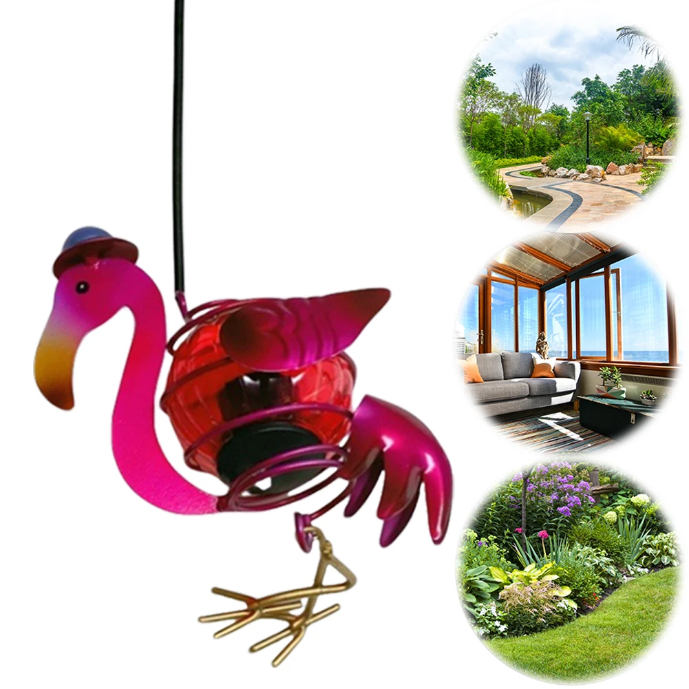 

LED Hanging Flying Animals Lamp IP44 Waterproof Painted Iron Art Crafts Light Simulation Animal Solar Light for Home Decor