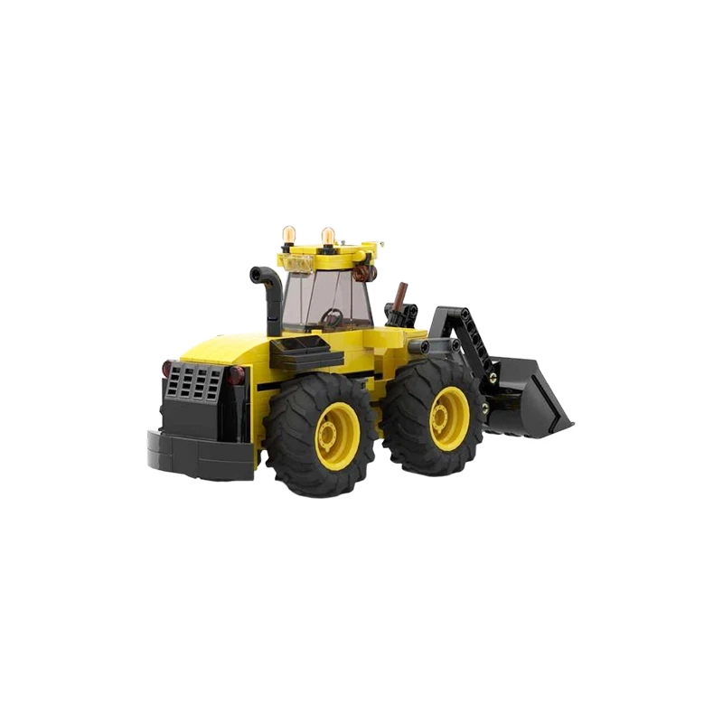 MOC Heavy Duty Front End Wheel Loader Building Blocks Set Big Bucket Crane Engineering Tractor Truck Vehicle Model Adult Gift