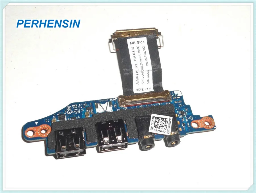 

07TYV8 FOR DELL FOR Alienware 15 R1 R2 USB Audio Port IO Circuit Board CHA01 AAP10 LS-B758P 7TYV8