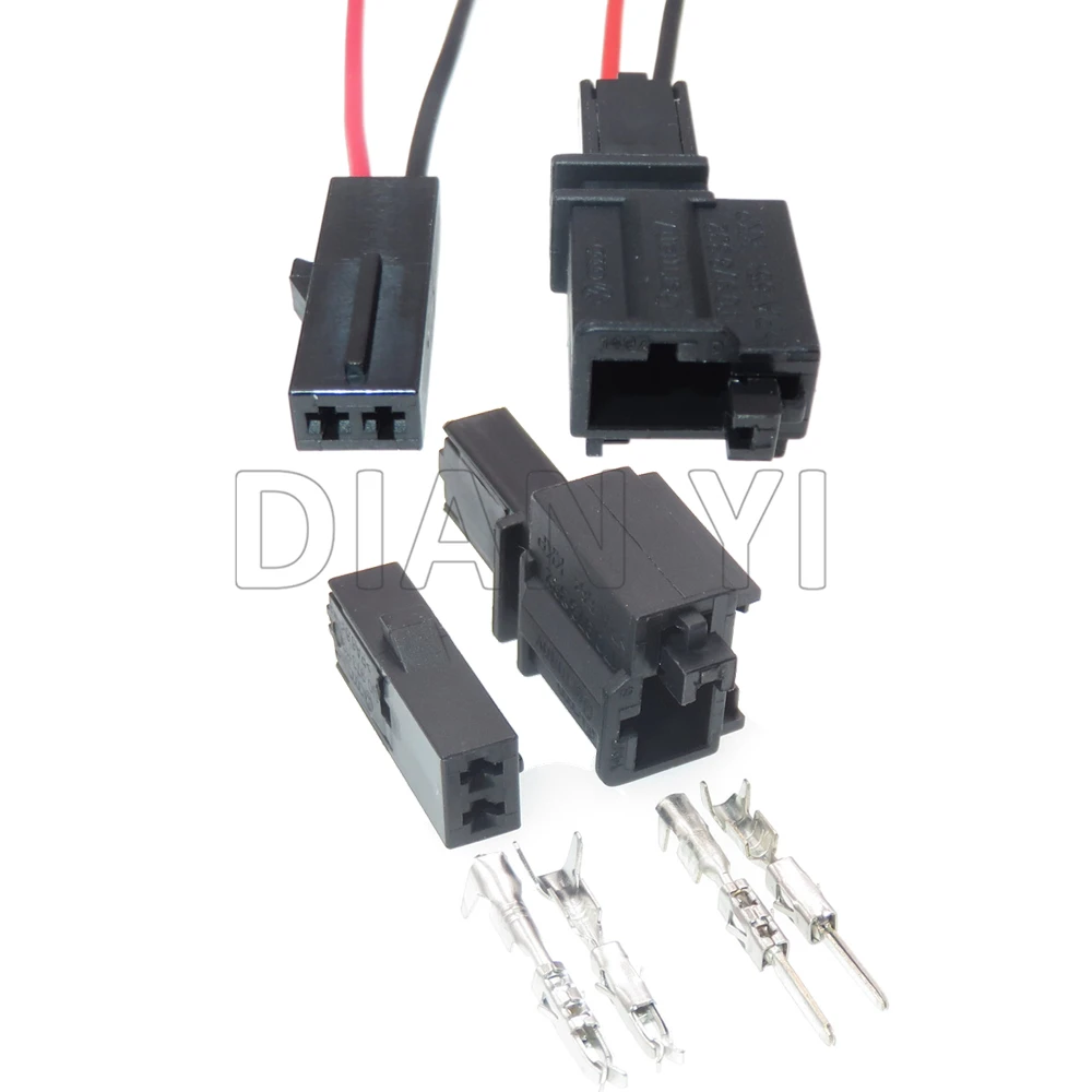 1 Set 2 Way Auto Tweeter Docking Wiring Harness Plug AC Assembly For VW Audi 1J0973119 1J0973332 Car Lamp Unsealed Socket