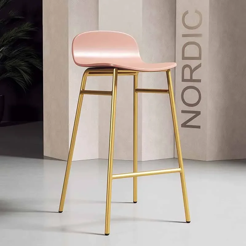 Resturant Luxury Bar Stool Modern Metal Reception Desks Nordic Chair Salon Events Taburetes Altos Cocina Home Decoration