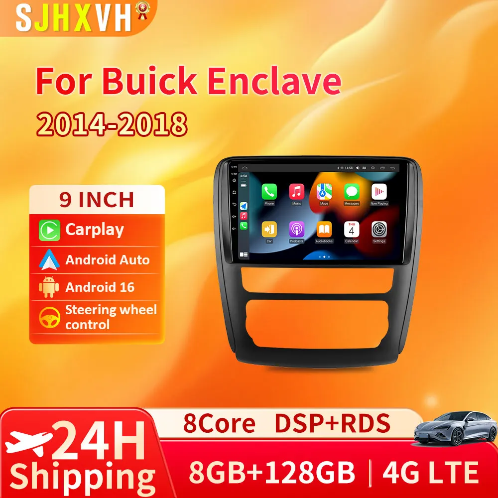 

Android 16 Carplay For Buick Enclave 2014 2015 2016 2017 2018 Car Radio 5G WIFI Video BT 360 Camera Player Stereo Auto Audio GPS