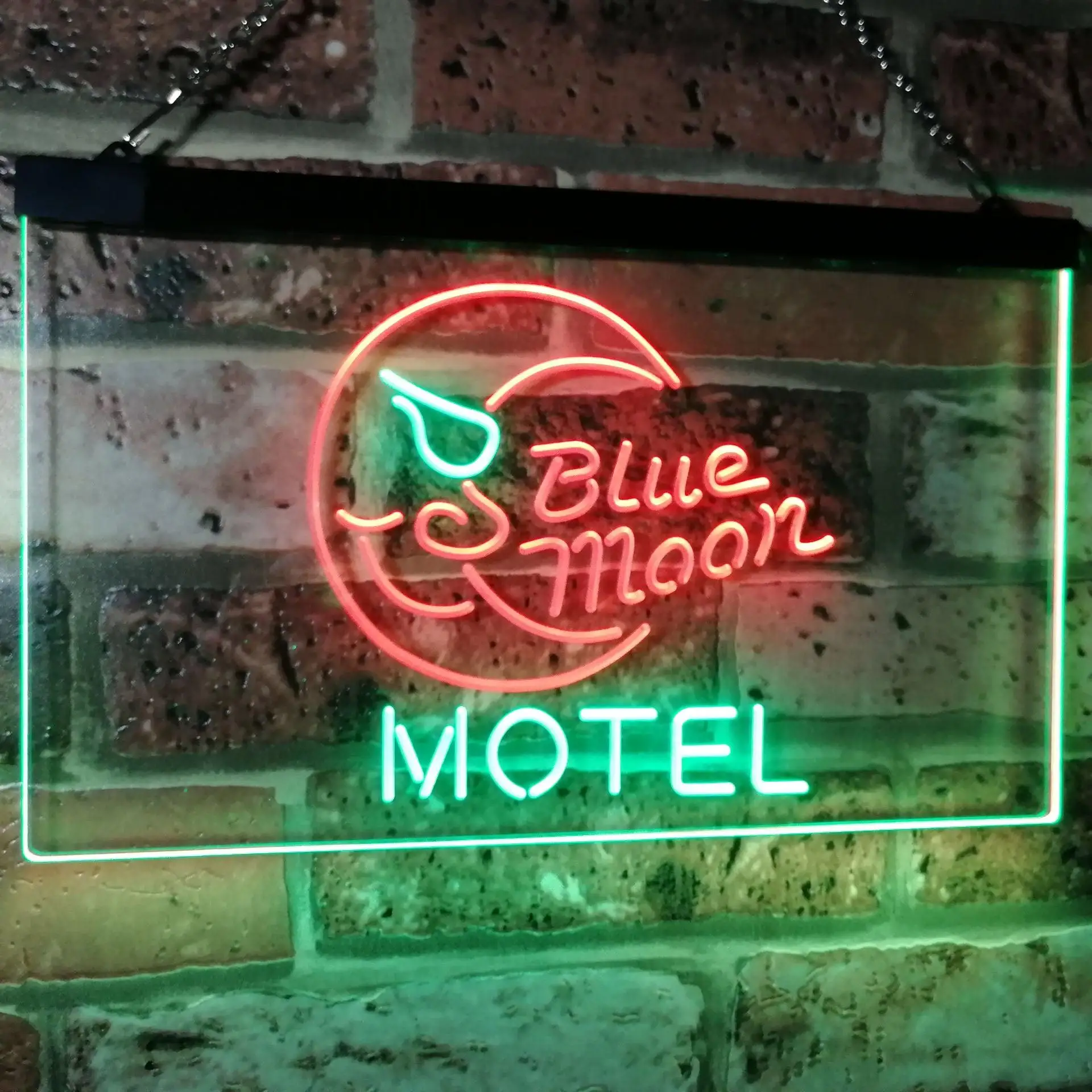Blue Moon Motel Dual Color Led Neon Sign st6-i2333