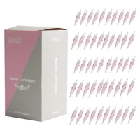 50 Uds cartucho de tatuaje agujas de tatuaje de seguridad esterilizadas desechables tamaño MIX aguja de cartucho de maquillaje semipermanente para tatuaje