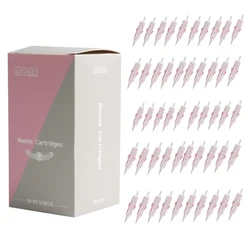 50Pcs tattoo cartridge Disposable Sterilized Safety Tattoo Needles MIX size semi permanent makeup cartridge needle for tattooing