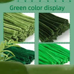 100pcs 30cm Chenille Stems Stick Cleaners Kids Educational Toys Handmade Colorful Chenille Stems Pipe for DIY Craft Supplies