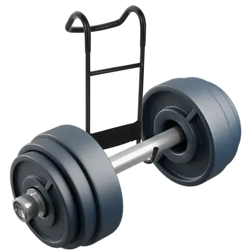 1Pc 250lb Capacity Dumbbell Spotter Hooks Thickened Non-slip Multi-function Weight Assist Bar Heavy-Duty Iron