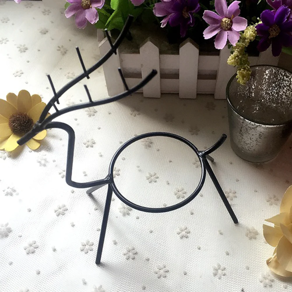 

Christmas Elk Holders Iron Black Rust Resistant Wall Sconce Decor For Home Wedding Party Outdoor Indoor Use