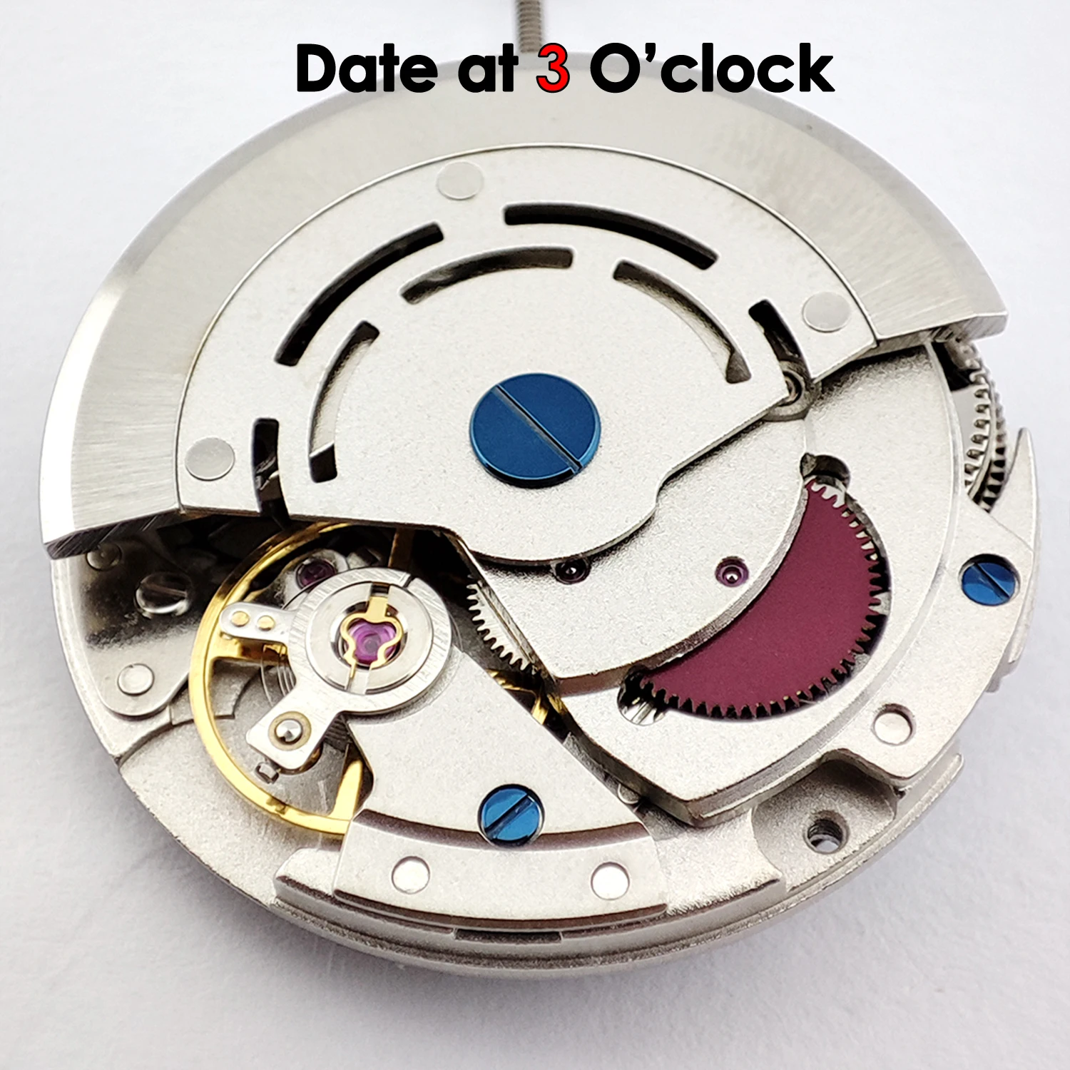 MingZhu 2813 حركة أجزاء الساعة الأوتوماتيكية عرض التاريخ 3 الساعة دقة الدوار منقوشة تجديد ملحق بالجملة