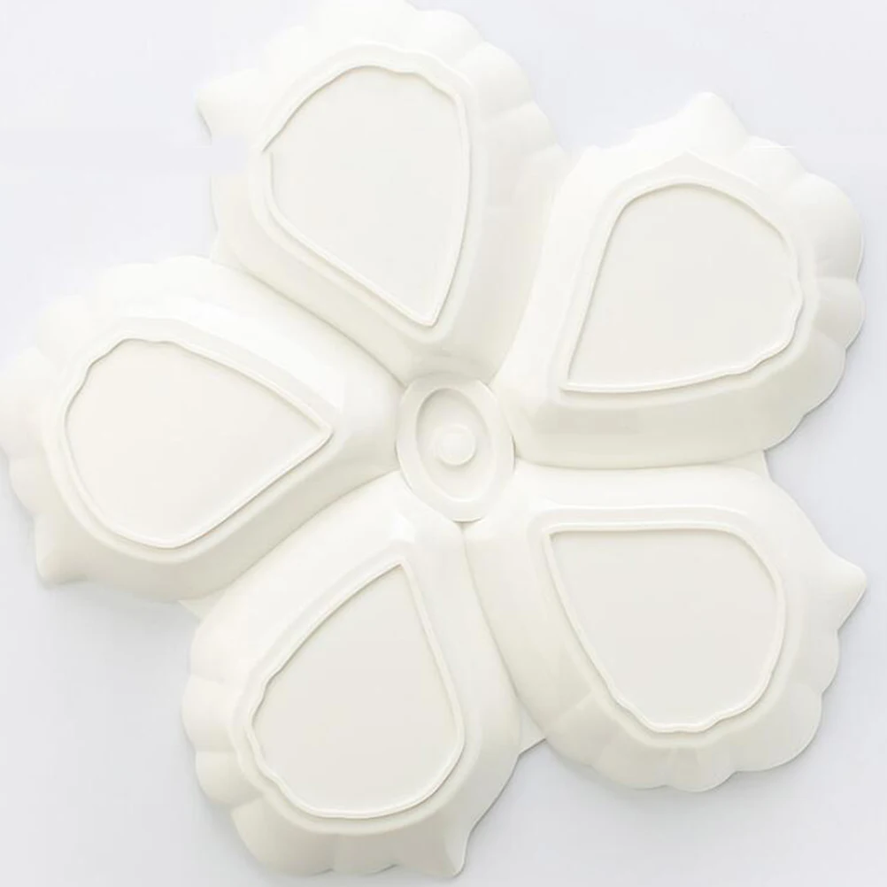 

Snack Compartment Fruit Plate Tray Pink Storage Case Dish Lightweight Portable Easy Clean Fruit Plates Snack Tray Elegant