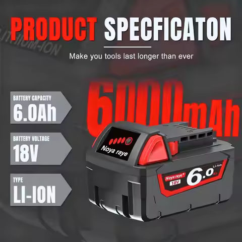 For Milwaukee M12/M18 Battery 3.0Ah/6.0Ah/9.0AH 12V/18V Rechargeable Battery For Milwaukee Tool 48-11-2402 48-11-2411 48-11-2401