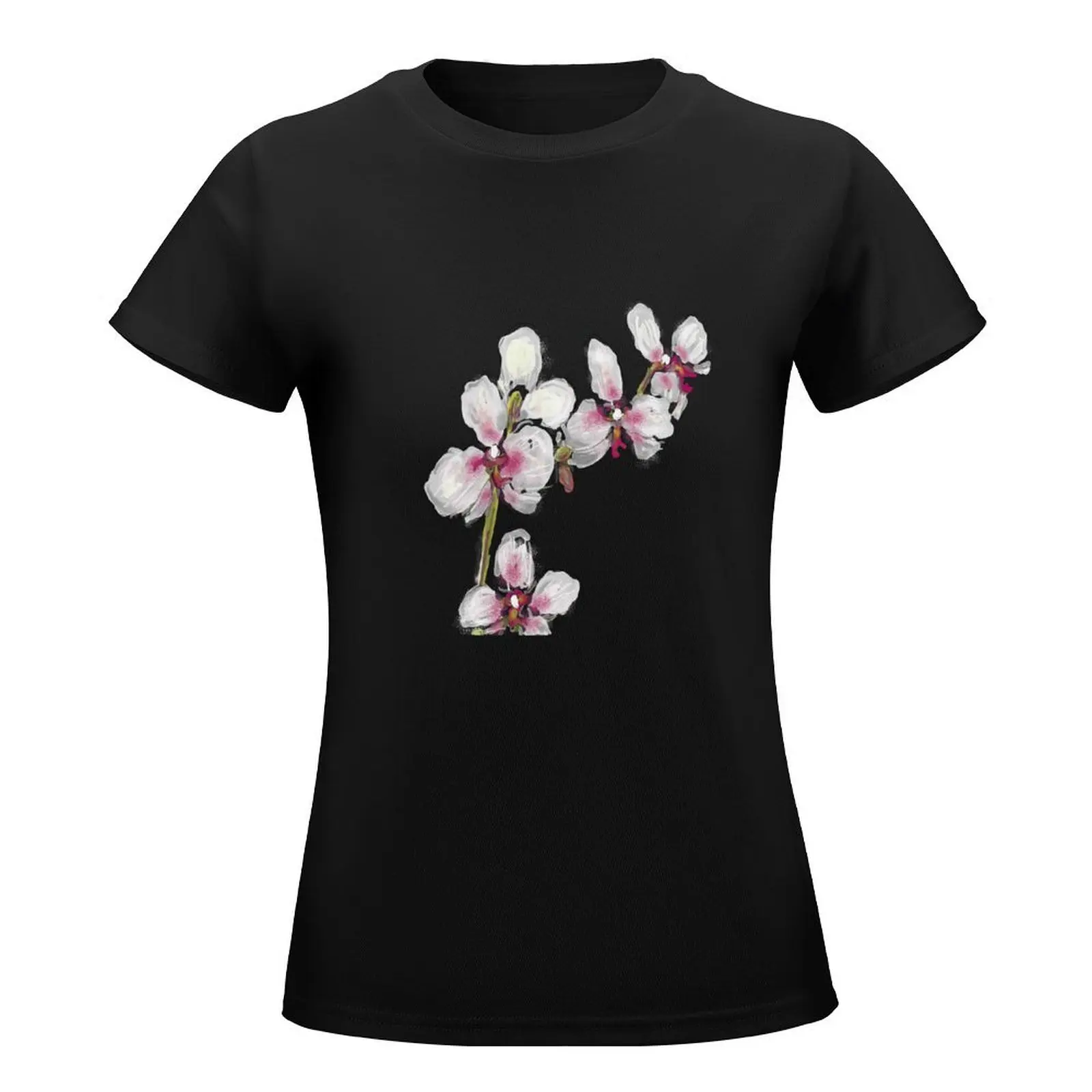 Orchid Design T-Shirt Aesthetic clothing cute clothes summer tops Woman T-shirts