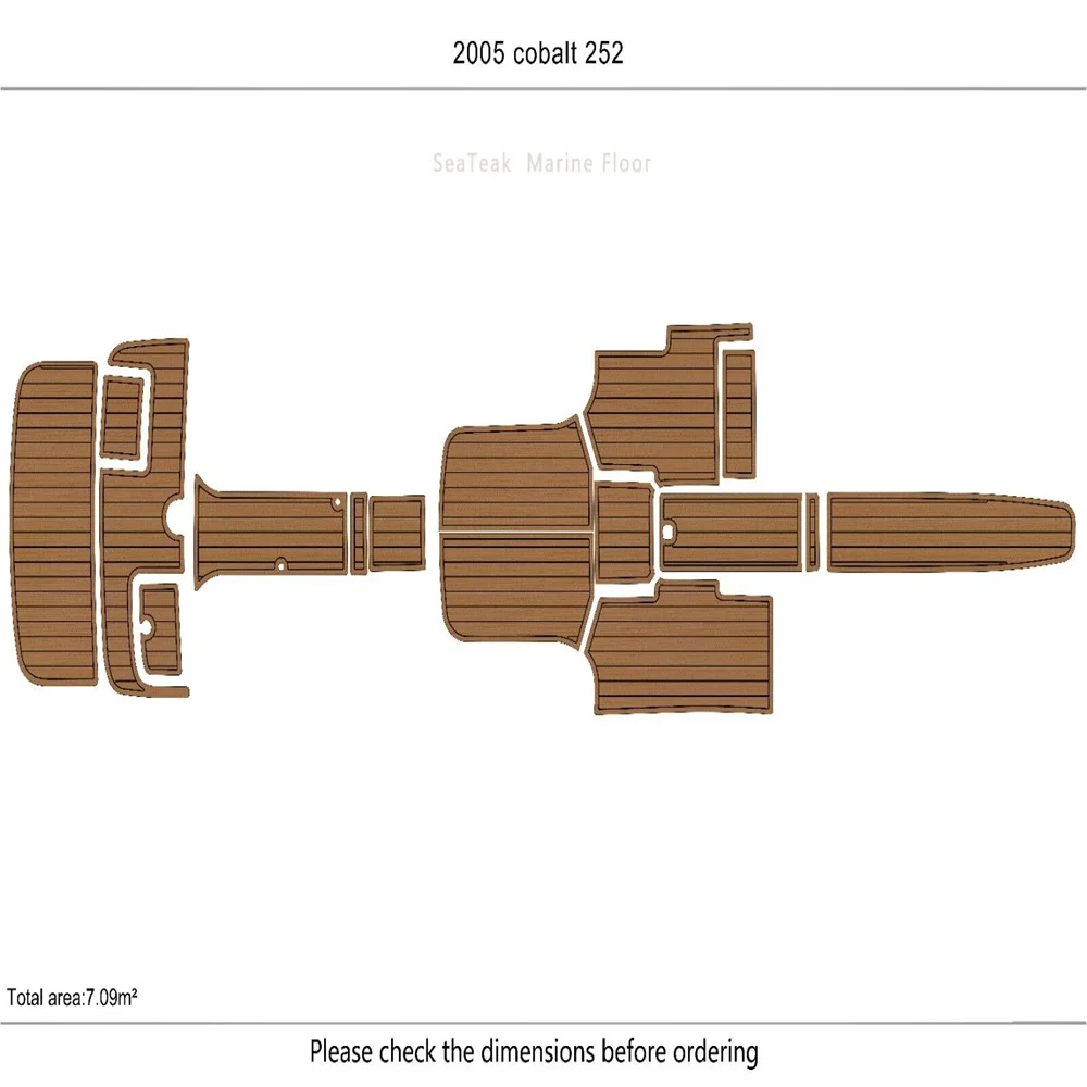 

2005 cobalt 252 cockpit swimming platform 6mm mat EVA Faux teak deck floor SeaDek MarineMat Gatorstep Style Self Adhesive