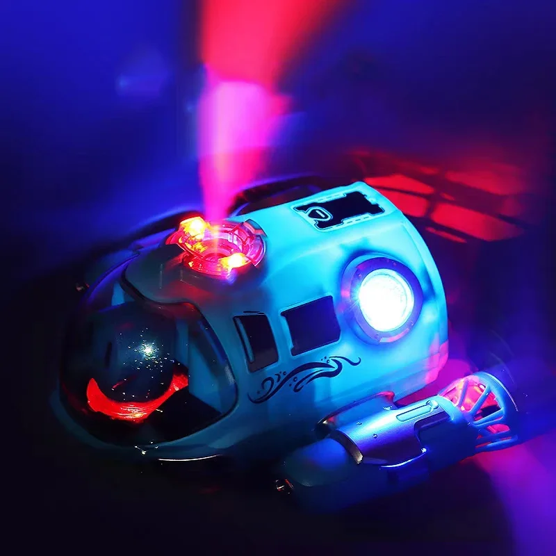 RC قارب التحكم عن بعد قوارب رذاذ Powerboat التوأم المروحة 2.4G راديو التحكم السفينة مع أضواء لعب للبنين فتاة الاطفال الهدايا