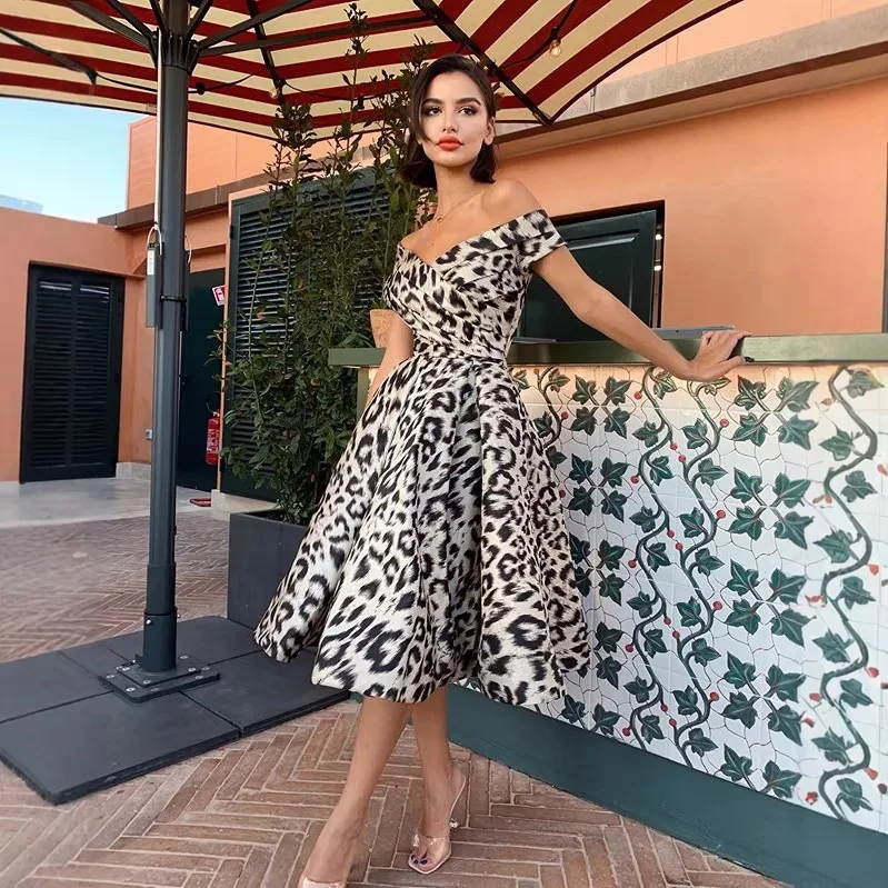 

2026 New Sexy Leopard Print Dress Women's Summer Clothing