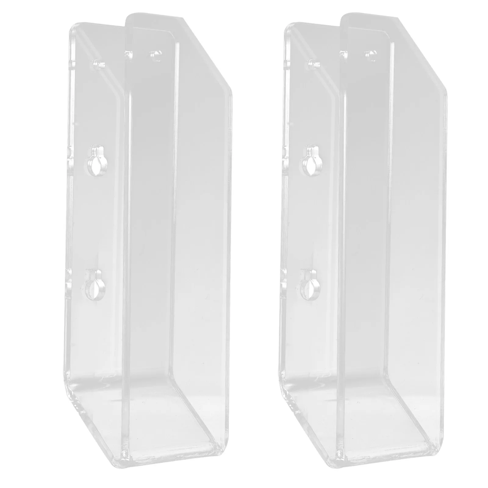 1Set Clear Acrylic Under Desk Laptop Mount Shelf Holder Screw in Adhesive Wall Mount Organizer Support Tablet Keyboard Cooling