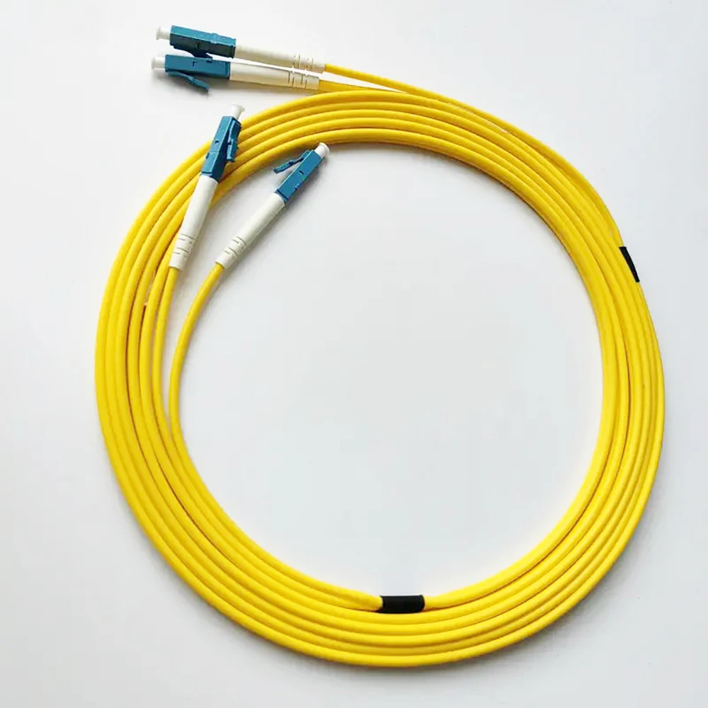 Conectores de fibra óptica, modo simples, conversor duplo, lc/upc/upc, 3m de diâmetro, 3,0mm