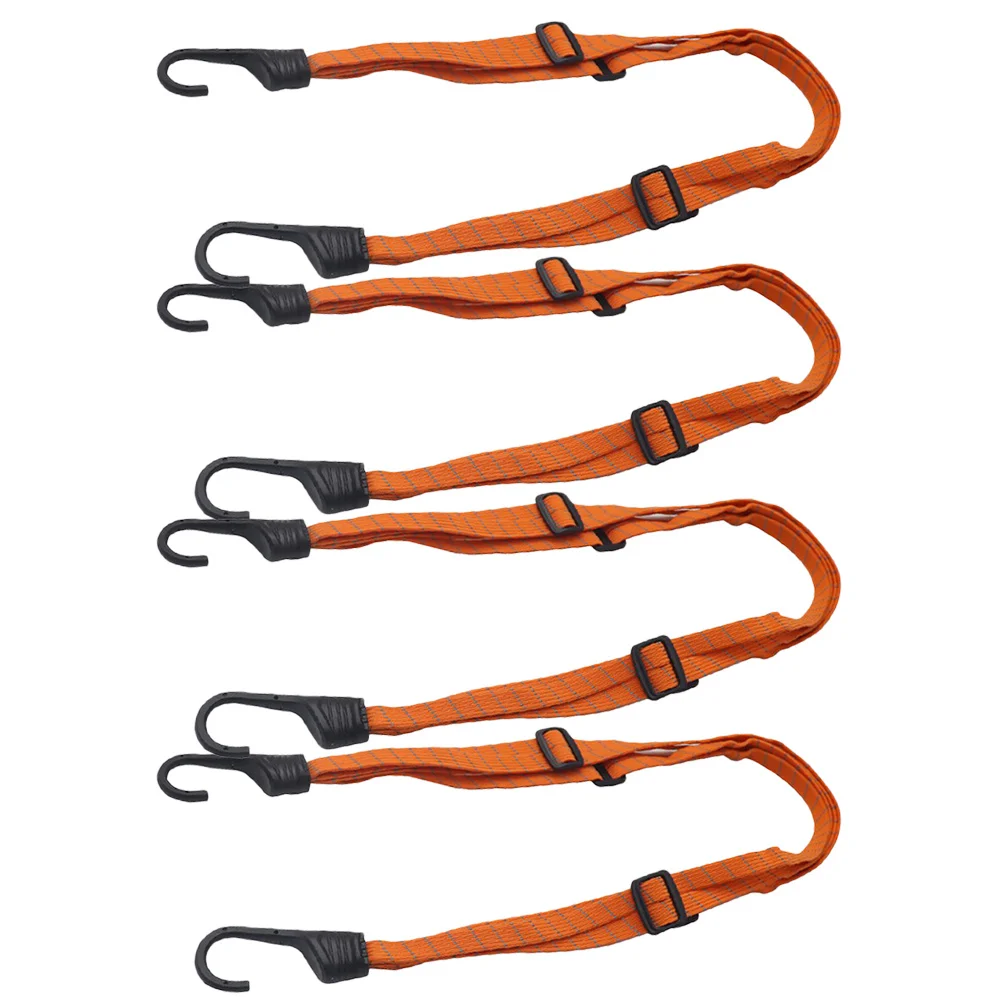 

4Pcs Bike Luggage Straps Nylon Cords with Hooks for Motorcycles Scooters Cycles Cargo Straps Adjustable Rope Nylon Cord