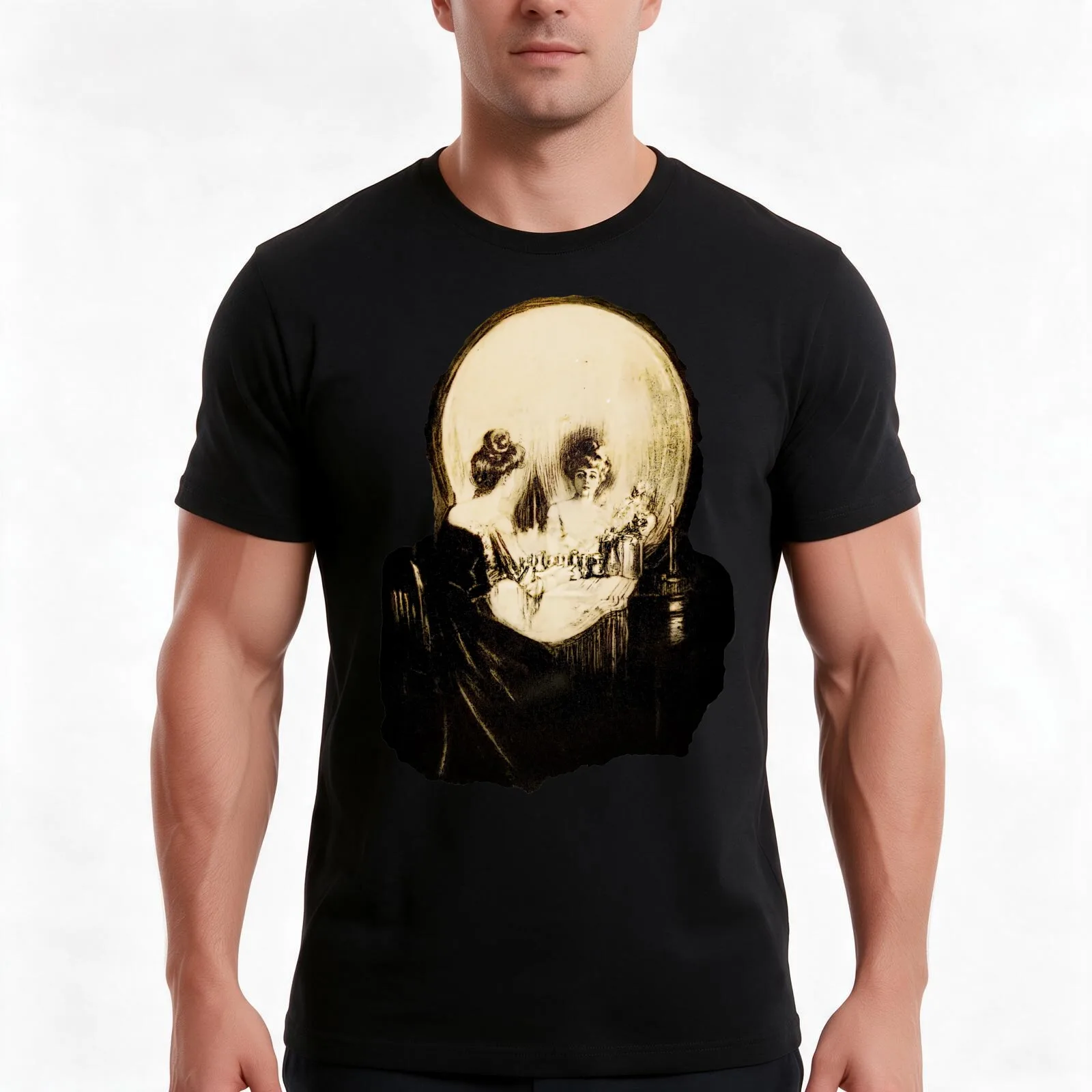 All is Vanity by Charles Allan Gilbert T-Shirt Summer Casual Cotton Tee Oversized Streetwear Tops Vintage Graphic Print
